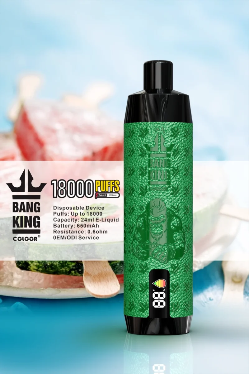 Bang King 18000 potáhnutí jednorázový vape 4 měřítko