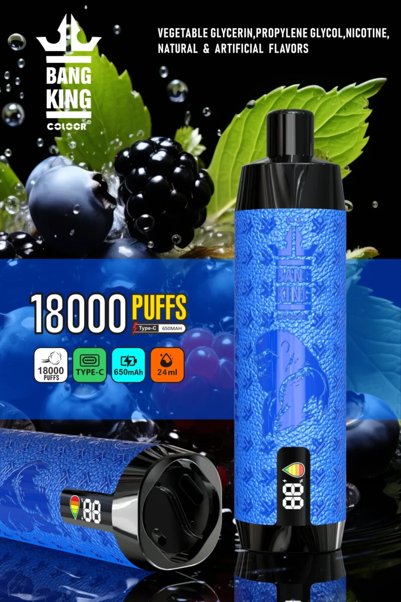 Bang King 18000 potahů jednorázový vape 7 měřítko