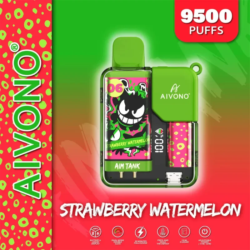 Original Aivono Aim Tank 9500 Puffs 18ml Wholesale Disposable Vape With Children Lock Display Screen 2