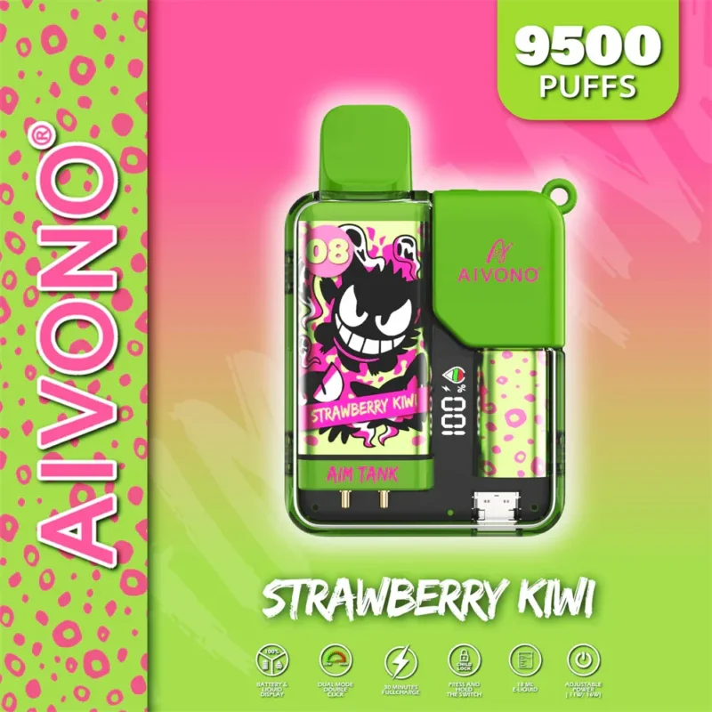 Original Aivono Aim Tank 9500 Puffs 18ml Wholesale Disposable Vape With Children Lock Display Screen 3