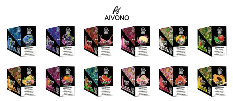 Venda por atacado de fábrica original Aivono Bingo 4000 Puffs 0 2 5 Nicotina 10ml 1000mAh Vape Descartável Transporte Rápido 28 em escala