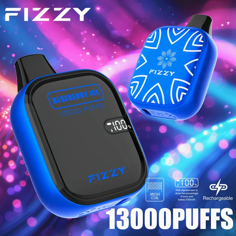 Benzersiz Tasarım Fizzy Boom 13000 Puffs 21ml Örgü Bobin 2 5 LCD Ekranlı Nikotin Toptan Tek Kullanımlık Vape 1