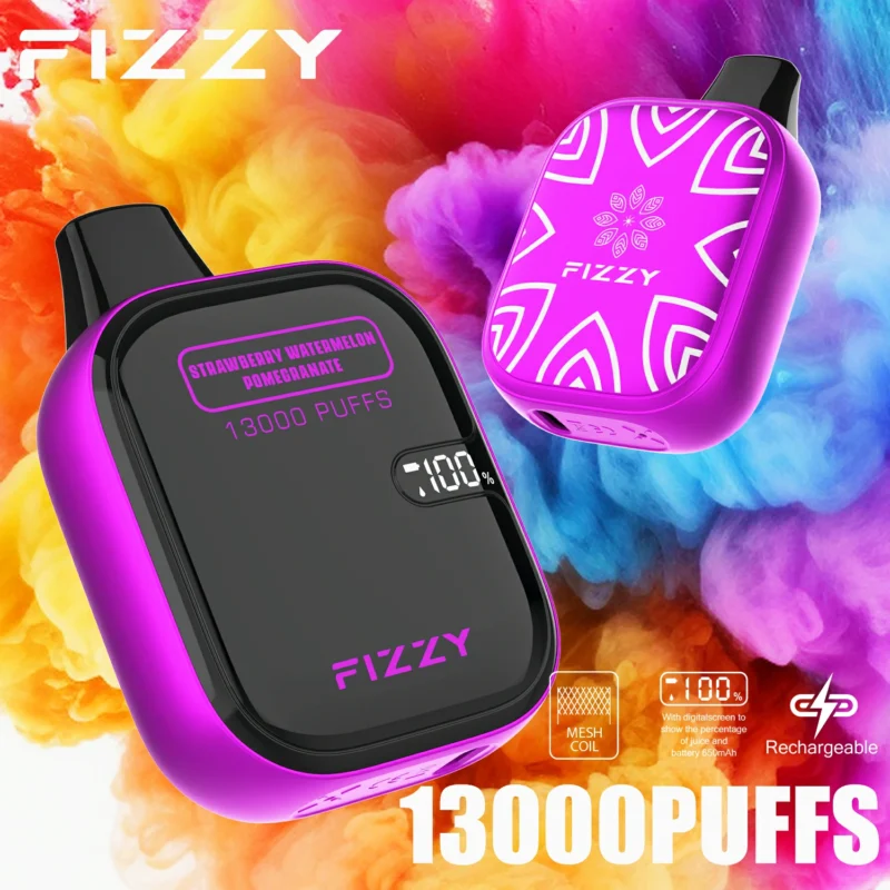 Уникальный дизайн Fizzy Boom 13000 затяжек 21 мл сетчатая катушка 2 5 никотиновая оптовая продажа одноразовая вейп с ЖК-экраном 11