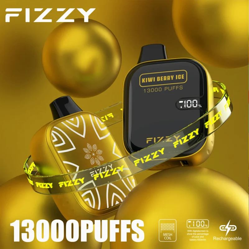 Benzersiz Tasarım Fizzy Boom 13000 Puffs 21ml Örgü Bobin 2 5 LCD Ekranlı Nikotin Toptan Tek Kullanımlık Vape 5