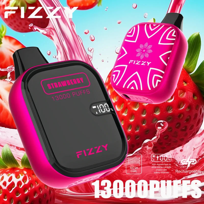 Benzersiz Tasarım Fizzy Boom 13000 Puffs 21ml Örgü Bobin 2 5 LCD Ekranlı Nikotin Toptan Tek Kullanımlık Vape 7