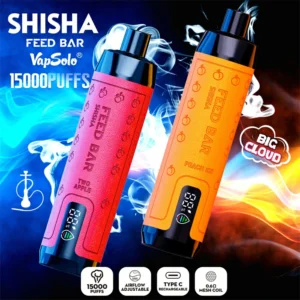 Оригінальна оптова ціна Електрична сигарета Vapsolo Shisha 15000 Puffs DTL LED Light Mesh Coil Перезаряджуваний одноразовий вейп