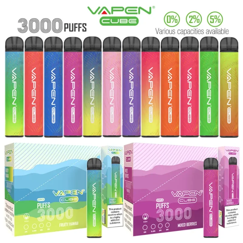 Vasy Vapen 3000 Puffs 22ml 0% 2% 5% Nikotin 1000mAh Original fabrik engros engangsvape