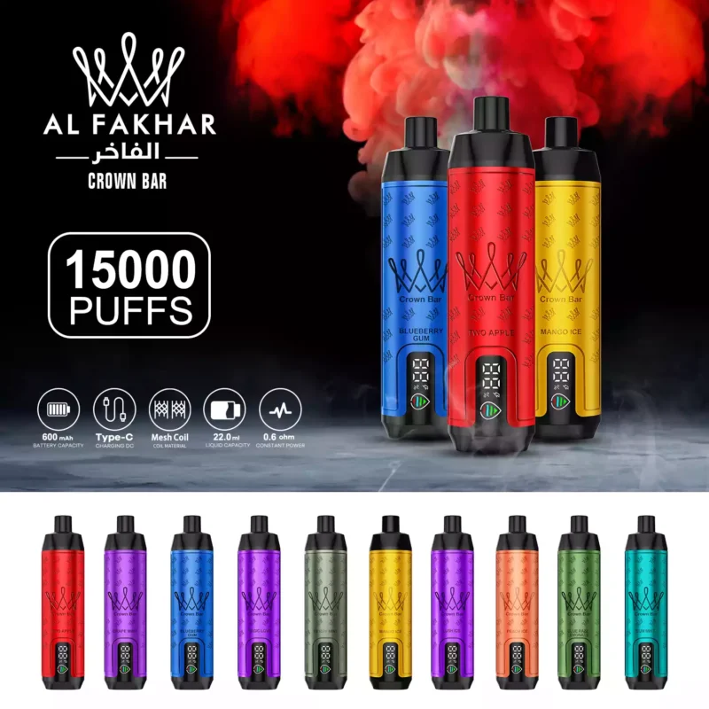 ALFAKHAR 15000 Puffs F18S Fábrica original Alemania Almacén Vape desechable Pen al por mayor con pantalla