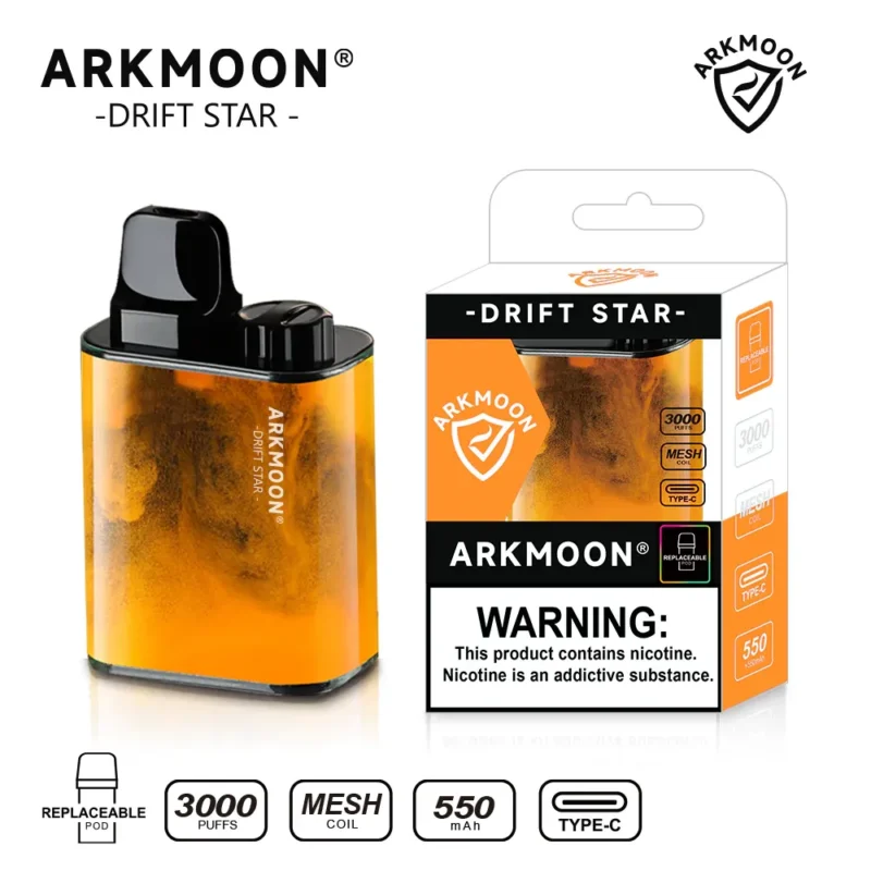 AOKIT Arkmoon Drift Star 3000 Puffs 0 2 5 Nikotin Tek Kullanımlık Vape Kalemi Toptan Fabrika Fiyatı 3