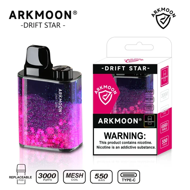 AOKIT Arkmoon Drift Star 3000 Puffs 0 2 5 Nikotin Tek Kullanımlık Vape Kalemi Toptan Fabrika Fiyatı 4