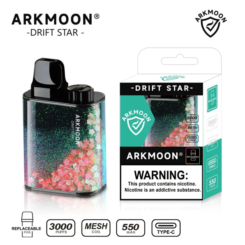 AOKIT Arkmoon Drift Star 3000 Puffs 0 2 5 Nikotin Tek Kullanımlık Vape Kalemi Toptan Fabrika Fiyatı 6