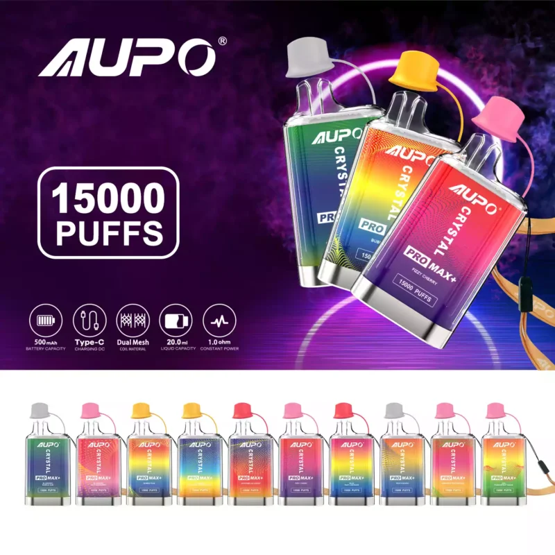 Hot Selling AUPO 15000 Puffs Vape Pen 2% 5% Nicotine 600mAh Battery Wholesale Supplier 1