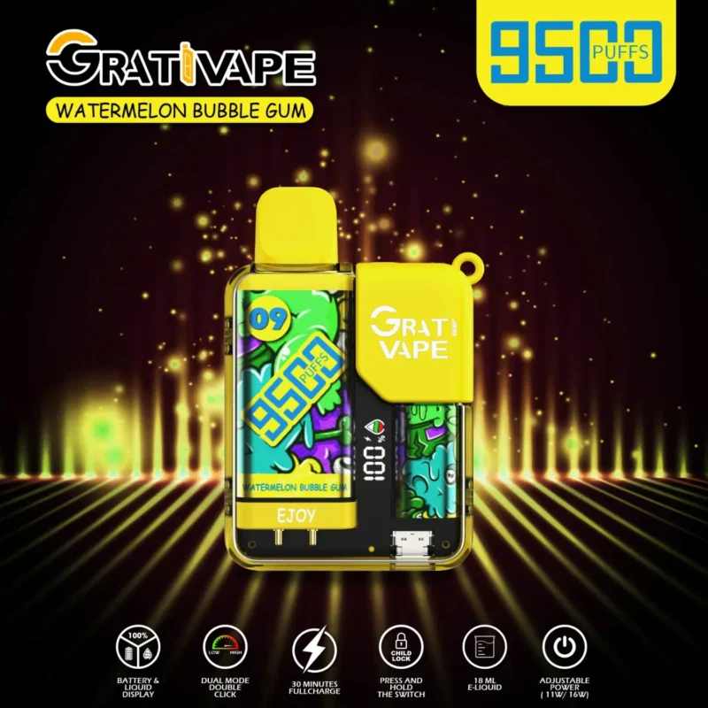 Grativape Ejoy 9500 Puffs 18ml 0 2 3 5 Stilo de vaporizare de unică folosință cu nicotină 5