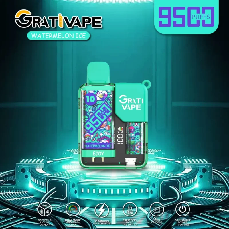 Grativape Ejoy 9500 Puff-uri 18ml 0 2 3 5 Nicotină Comerț cu ridicata Vape Pen de unică folosință 6