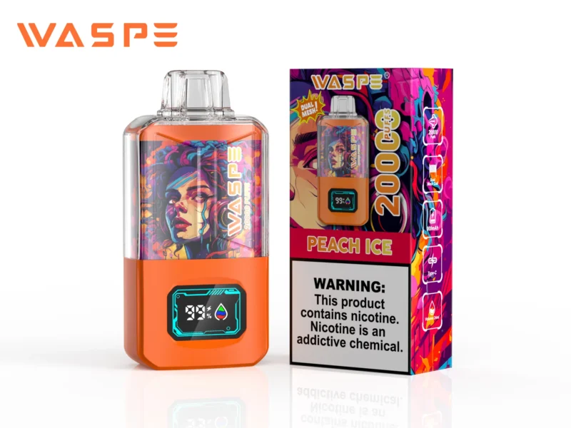 WASPE 20000 PUFFS Dual Mesh Box 0 2 3 5 Nicotine 24ml Dual Mesh Factory Original χονδρικής χονδρικής μαρκαδόρου ατμίσματος με οθόνη LCD 2