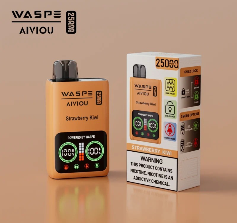 WASPE 25000 PUFFS Cutie Dual Mesh 25ml Dual Mesh 0 2 5 Stilo Vape Original de unica folosinta Nicotina Cu Afisaj LCD 28