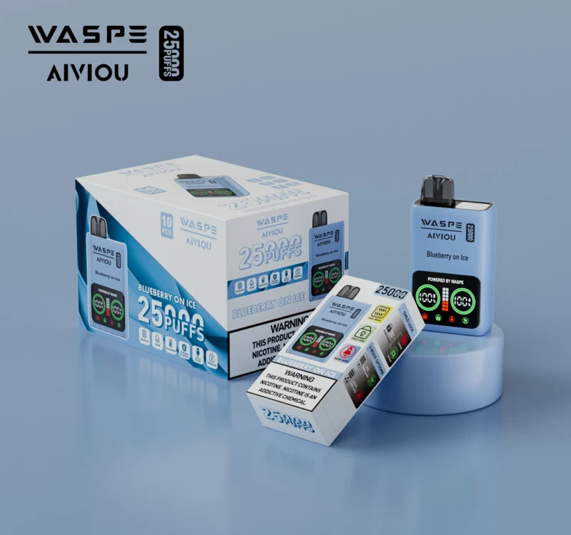 WASPE 25000 PUFFS Dual Mesh Box 25ml Dual Mesh 0 2 5 Stilo vape original de unică folosință cu nicotină cu afișaj LCD 29