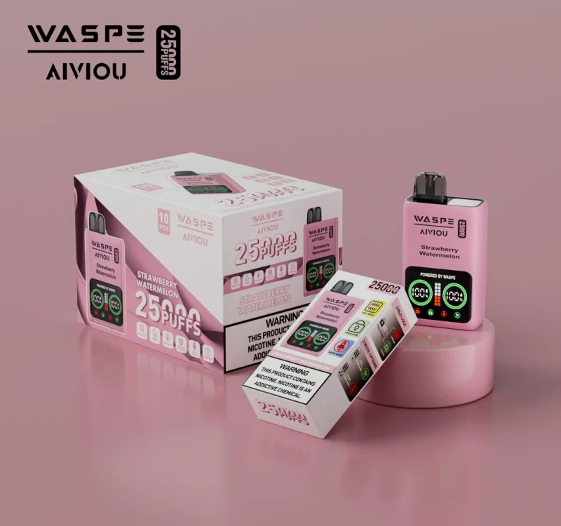 WASPE 25000 PUFFS Dual Mesh Box 25ml Dual Mesh 0 2 5 Stilo Vape original de unică folosință cu nicotină cu afișaj LCD 30