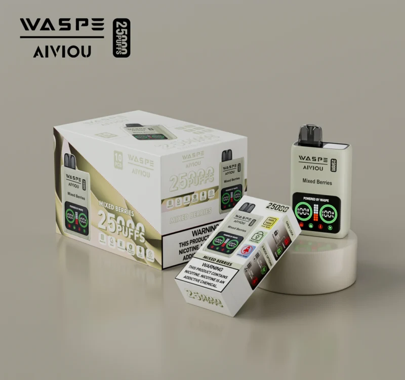 WASPE 25000 PUFFS Cutie Dual Mesh 25ml Dual Mesh 0 2 5 Stilo Vape Original de unica folosinta Nicotina Cu Afisaj LCD 32