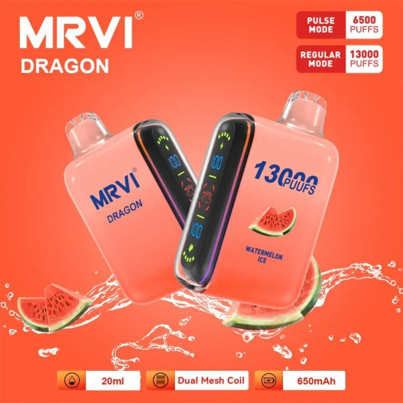 Hurtownia I Vape Mrvi Dragon 13000 Puffs Podwójna cewka siatkowa Akumulator Jednorazowe kapsuły Wape 2